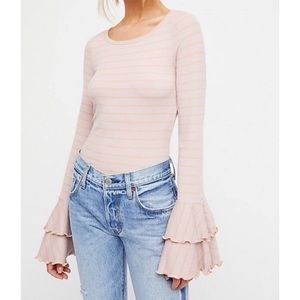 Ruffle sleeve top- We THE FREE